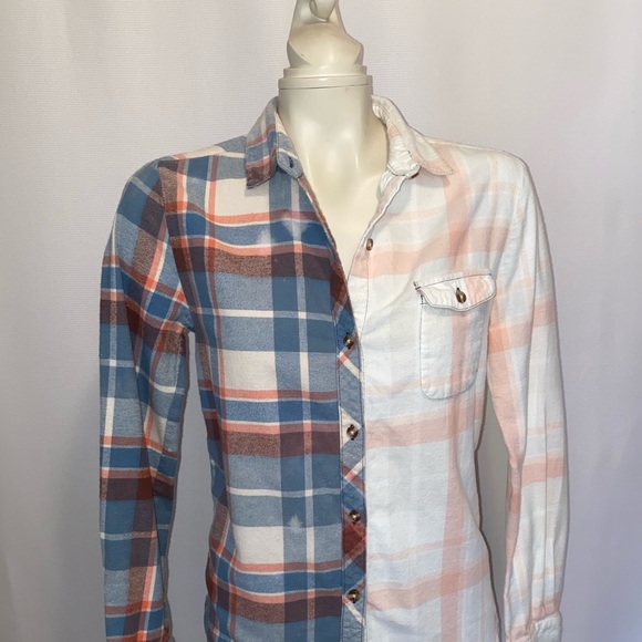 *CUSTOM DYED FLANNEL BUTTON DOWN - Picture 4 of 7